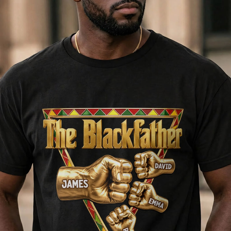 Custom T-shirt, Hoodie - Personalised Father's Day Birthday Gifts For Dad, Grandpa - The Blackfather