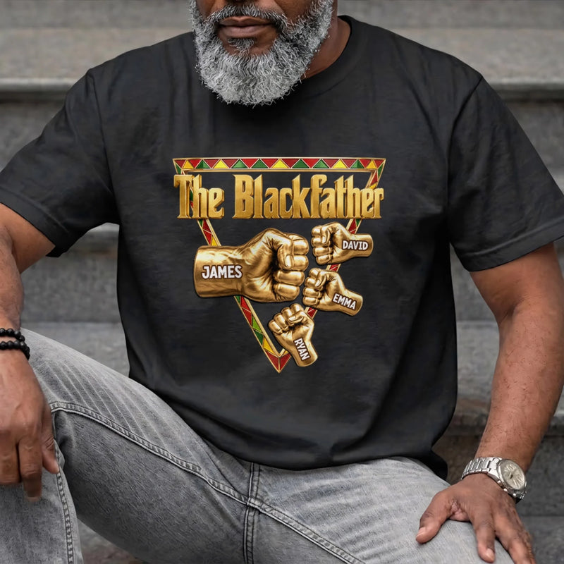 Custom T-shirt, Hoodie - Personalised Father's Day Birthday Gifts For Dad, Grandpa - The Blackfather