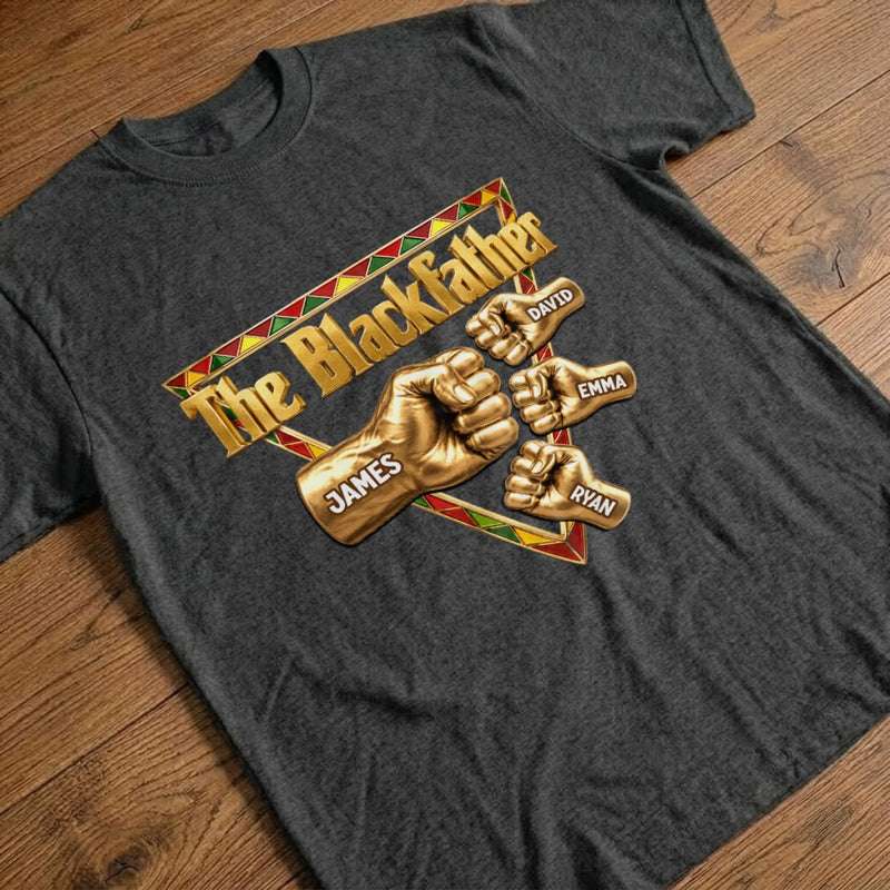 Custom T-shirt, Hoodie - Personalised Father's Day Birthday Gifts For Dad, Grandpa - The Blackfather