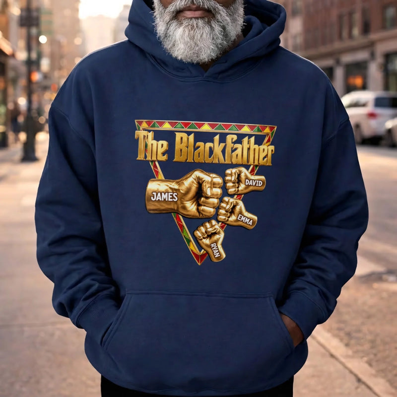 Custom T-shirt, Hoodie - Personalised Father's Day Birthday Gifts For Dad, Grandpa - The Blackfather