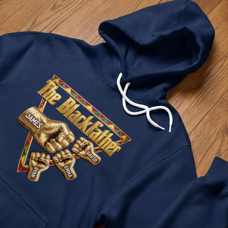 Custom T-shirt, Hoodie - Personalised Father's Day Birthday Gifts For Dad, Grandpa - The Blackfather