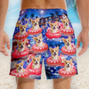Custom Photo Tropical Hawaiian Aloha Men Beach Shorts - Personalised Summer Vacation And Travel Gifts For Dog Cat Lovers, Dog Dad And Mum, Cat Owners - Home of the Paws