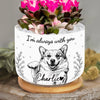 Custom Photo Home Decor Ceramic Plant Pot -  Personalised Pet Memorial Sympathy Gifts For Dogs, Cats - Forever Loved Never Forgotten