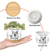 Custom Photo Home Decor Ceramic Plant Pot -  Personalised Pet Memorial Sympathy Gifts For Dogs, Cats - Forever Loved Never Forgotten