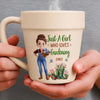 Custom Plant Pot Ceramic Mug - Personalised Birthday Garden Gifts For Gardeners - Gardening Is My Therapy