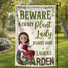 Custom Flag - Personalised Birthday Garden Gifts For Gardeners - Greeting You With Fresh Blooms