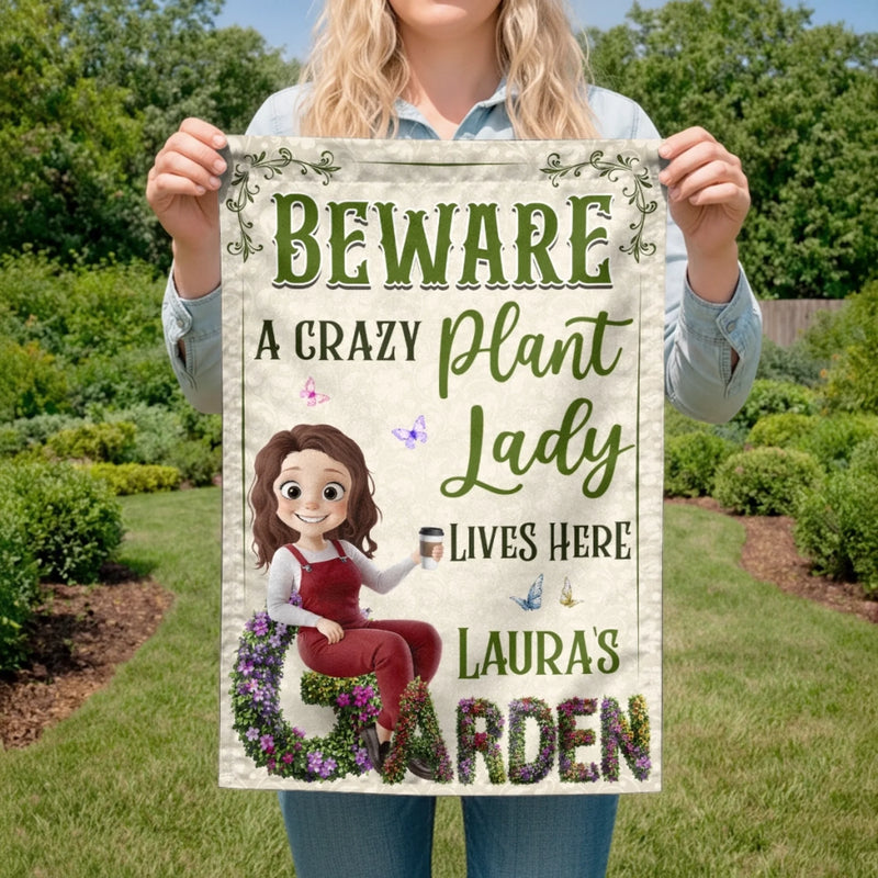 Custom Flag - Personalised Birthday Garden Gifts For Gardeners - Greeting You With Fresh Blooms