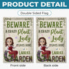 Custom Flag - Personalised Birthday Garden Gifts For Gardeners - Greeting You With Fresh Blooms