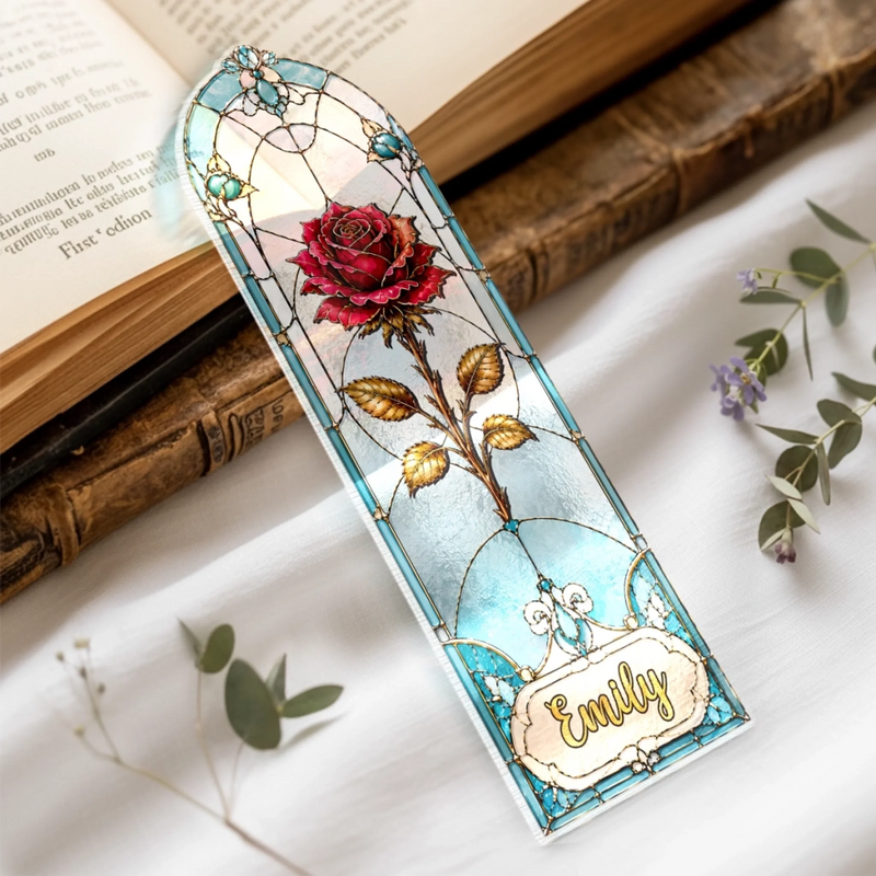 Custom Clear Acrylic Bookmark - Personalized Bookish Gifts For Book Lovers, Bookworms, Readers - Read, Dream, Grow