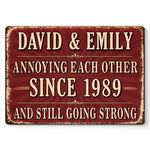 Custom Home Decor Metal Sign - Personalized Anniversary Wedding Gifts For Husband And Wife, Him And Her - Our Forever Rugged Love Bond