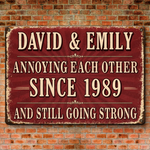 Custom Home Decor Metal Sign - Personalized Anniversary Wedding Gifts For Husband And Wife, Him And Her - Our Forever Rugged Love Bond