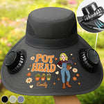 Custom Hat With Fans Solar Power - Personalized Birthday Garden Gifts For Gardeners - Living My Happiest Earthy Dream