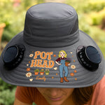 Custom Hat With Fans Solar Power - Personalized Birthday Garden Gifts For Gardeners - Living My Happiest Earthy Dream