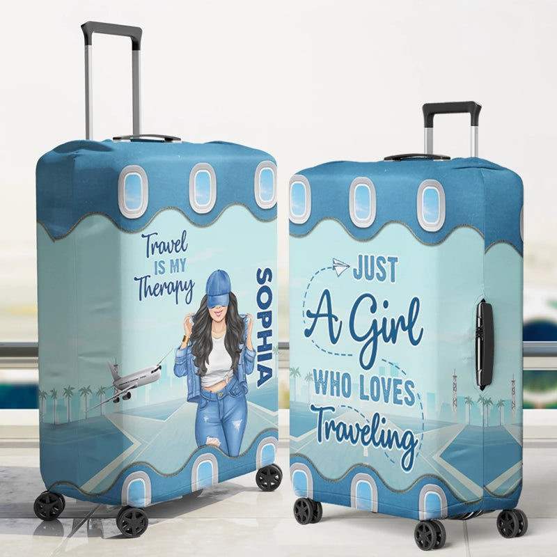 Up In The Clouds, Where I Belong - Travel Personalised Custom Luggage Cover - Summer Holiday Gift, Gift For Adventure Travel Lovers