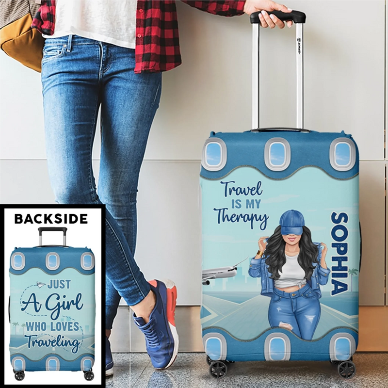 Up In The Clouds, Where I Belong - Travel Personalised Custom Luggage Cover - Summer Holiday Gift, Gift For Adventure Travel Lovers