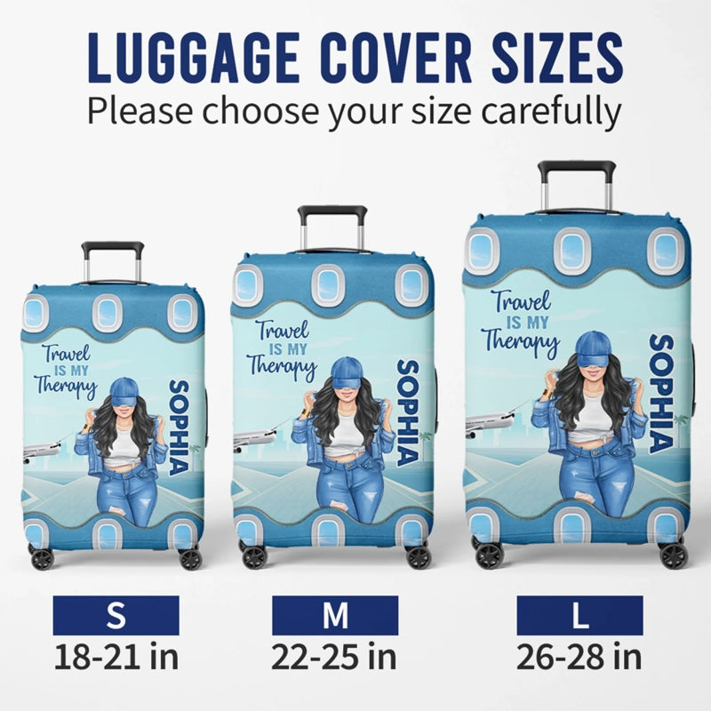 Up In The Clouds, Where I Belong - Travel Personalised Custom Luggage Cover - Summer Holiday Gift, Gift For Adventure Travel Lovers