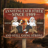 Custom Home Decor Metal Sign - Personalised Anniversary Wedding Gifts For Husband And Wife, Him And Her - Crazy Together Since Forever