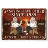 Custom Home Decor Metal Sign - Personalised Anniversary Wedding Gifts For Husband And Wife, Him And Her - Crazy Together Since Forever