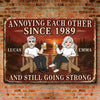 Custom Home Decor Metal Sign - Personalised Anniversary Wedding Gifts For Husband And Wife, Him And Her - Crazy Together Since Forever