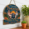 Custom Wood Sign - Personalised Summer Vacation And Travel Gifts For Husband And Wife, Him And Her - Chasing Golden Hours Together