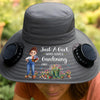 Custom Hat With Fans Solar Power - Personalised Birthday Garden Gifts For Gardeners - Her Happy, Blooming Green World
