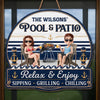 Custom Wood Sign - Personalised Summer Holiday And Travel Gifts For Husband And Wife, Him And Her - Our Favorite Coastal Escape