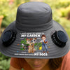 Custom Hat With Fans Solar Power - Personalised Garden Gifts For Gardeners, Dog Lovers, Dog Dad And Mom - My Ultimate Furry Gardening Crew