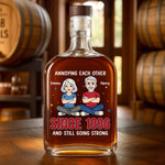 Custom Whiskey Bottle - Personalized Anniversary Christmas Wedding Gifts For Husband And Wife, Him And Her, Wine, Bourbon, Whiskey Lovers - Partners In Lifetime Crimes
