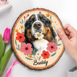 Custom Photo 2-Layered Wooden Plaque - Personalized Birthday Gifts For Dog Cat Lovers, Dog Dad And Mom, Cat Owners - My Sweet Furry Flower Boy