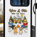 Custom RV Decal -Personalized Anniversary Wedding Camping Gifts For Campers, Husband And Wife, Him And Her, Dog Cat Lovers, Dog Dad And Mom - Adventure Together