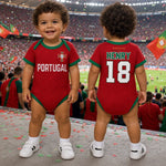 Custom Germany World Football Baby Jersey Bodysuit - Personalized Baby Shower, Gender Reveal Gifts For New Moms, New Dads, Football Lovers - Youngest Eagle On The Pitch