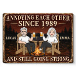 Custom Home Decor Metal Sign - Personalised Anniversary Wedding Gifts For Husband And Wife, Him And Her - Love Drives Us Crazy