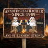 Custom Home Decor Metal Sign - Personalised Anniversary Wedding Gifts For Husband And Wife, Him And Her - Love Drives Us Crazy