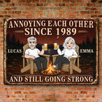 Custom Home Decor Metal Sign - Personalised Anniversary Wedding Gifts For Husband And Wife, Him And Her - Love Drives Us Crazy
