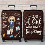 Love Is An Endless Journey - Travel Personalised Custom Luggage Cover - Summer Holiday Gift, Gift For Adventure Travel Lovers