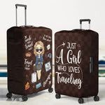 Love Is An Endless Journey - Travel Personalised Custom Luggage Cover - Summer Holiday Gift, Gift For Adventure Travel Lovers