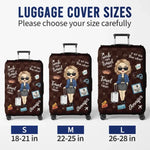 Love Is An Endless Journey - Travel Personalised Custom Luggage Cover - Summer Holiday Gift, Gift For Adventure Travel Lovers