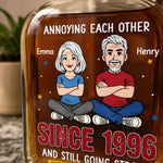 Custom Whiskey Bottle - Personalized Anniversary Christmas Wedding Gifts For Husband And Wife, Him And Her, Wine, Bourbon, Whiskey Lovers - Partners In Lifetime Crimes