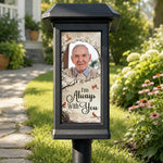Custom Photo Solar Garden Light - Personalized Memorial Sympathy Gifts For Loss Of Mom, Dad - Gone From Sight Not From Heart