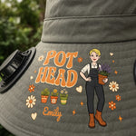 Custom Hat With Fans Solar Power - Personalized Birthday Garden Gifts For Gardeners - Living My Happiest Earthy Dream
