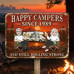 Custom Home Decor Metal Sign - Personalized Anniversary Wedding Camping Gifts For Campers, Husband And Wife, Him And Her - Lost In The Woods Together