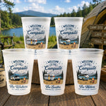 Custom Party Cups - Personalized Birthday Camping Gifts For Campers - Happy Camper For Life