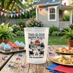 Custom Party Cups - Personalized Birthday Camping Gifts For Campers - Camp More Worry Less