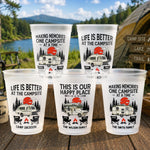 Custom Party Cups - Personalized Birthday Camping Gifts For Campers - Camp More Worry Less