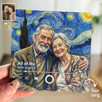 Custom Photo Music Fridge Magnet That Can Play Songs - Personalized Anniversary Wedding Gifts For Husband And Wife, Him And Her - Sweet Melodies, Wrinkly Smiles