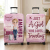 Custom Luggage Cover - Personalized Summer Vacation And Travel Gifts For Women, Besties, Sisters, BFF - Passport Ready Heart Open