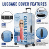 Custom Luggage Cover - Personalized Summer Vacation And Travel Gifts For Women, Besties, Sisters, BFF - Passport Ready Heart Open
