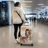 Custom Luggage Cover - Personalized Summer Vacation And Travel Gifts For Women, Besties, Sisters, BFF - Passport Ready Heart Open