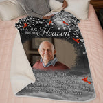 Custom Photo Blanket - Personalized Memorial Sympathy Gifts For Loss Of Mom, Dad - Your Love Will Always Be Our Guide