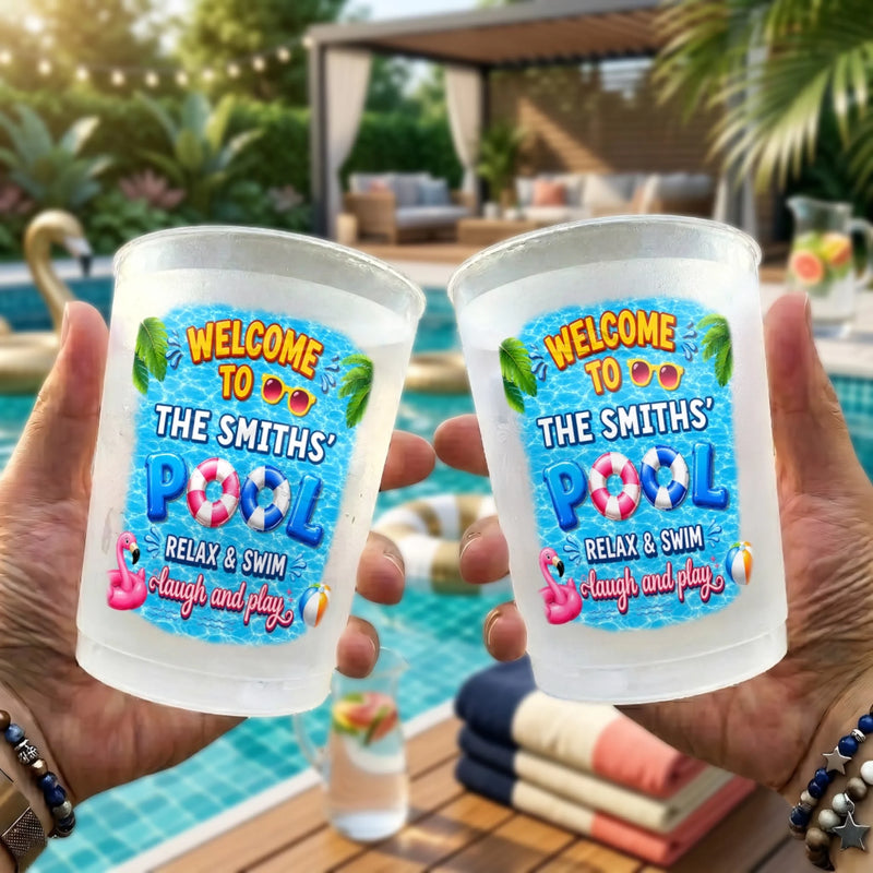 Custom Party Cups - Personalized Summer Vacation And Travel, Poolside Gifts For Best Friends, Family - Making Waves All Summer Long
